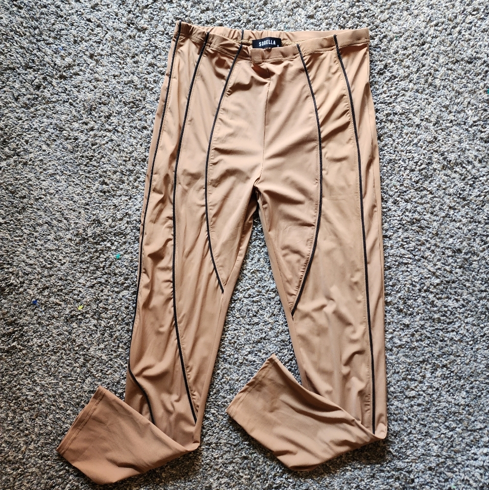 Sorella Shape tan color Piping legging size 1xl - Picture 3 of 10